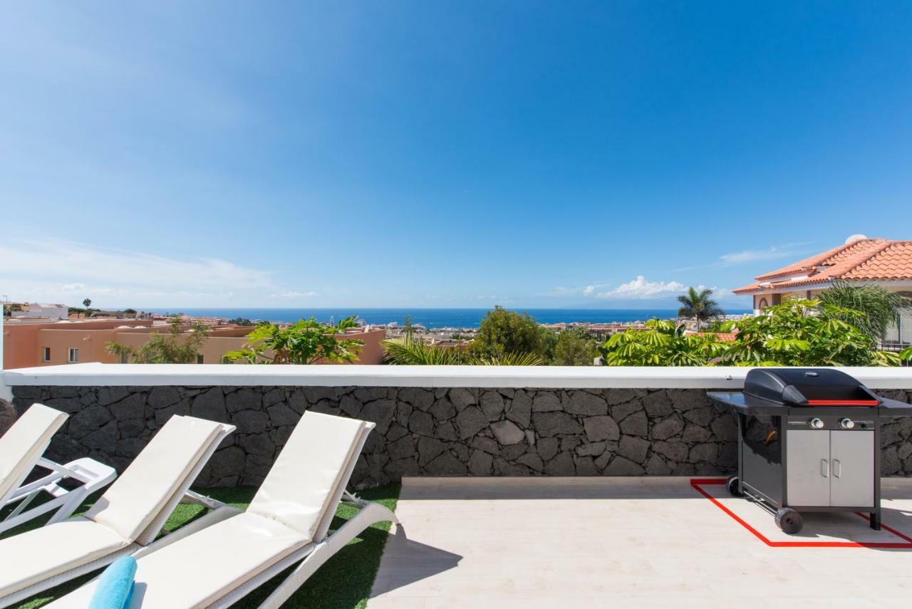Luxury White Villa With Sea View, Heated Pool Costa Adeje Dış mekan fotoğraf
