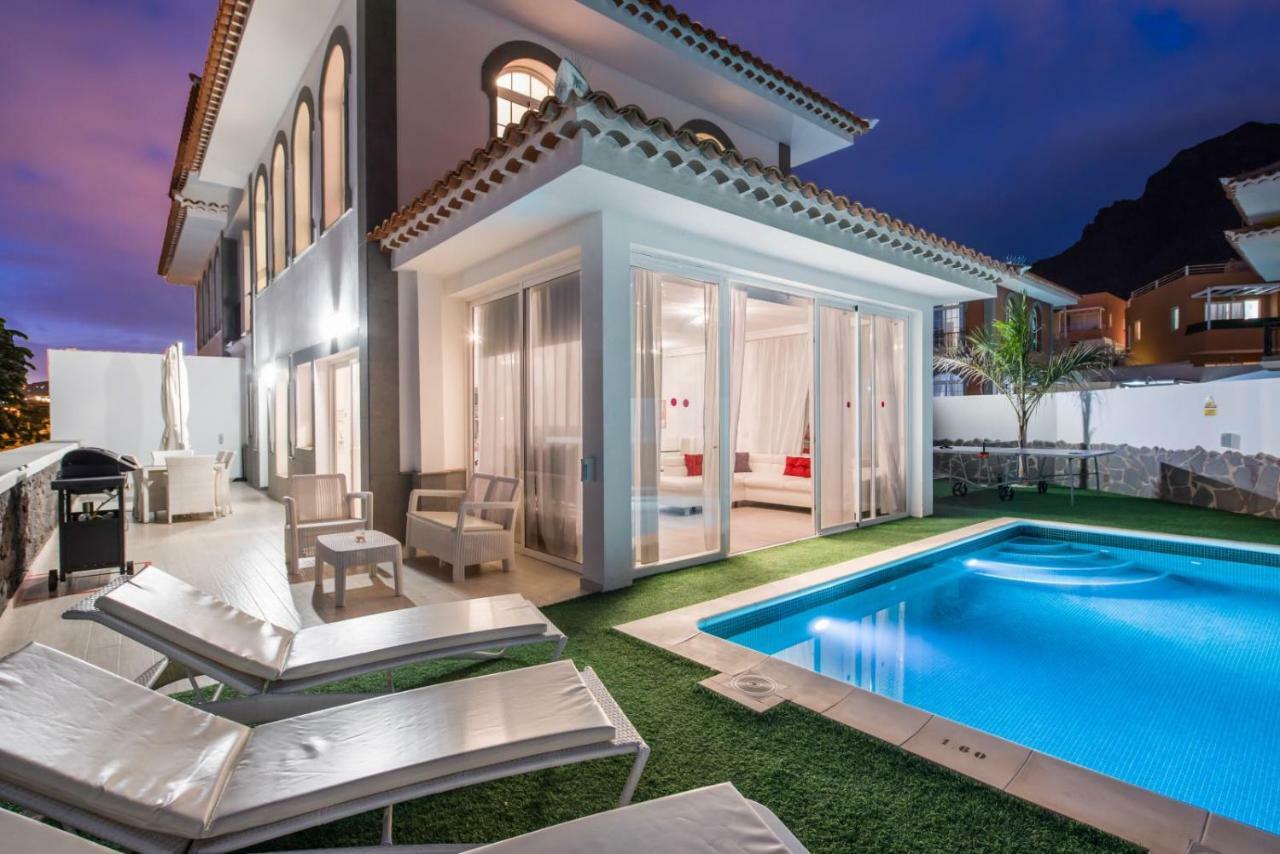 Luxury White Villa With Sea View, Heated Pool Costa Adeje Dış mekan fotoğraf