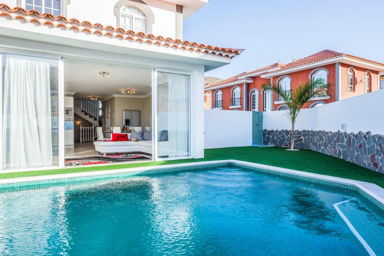 Luxury White Villa With Sea View, Heated Pool Costa Adeje Dış mekan fotoğraf